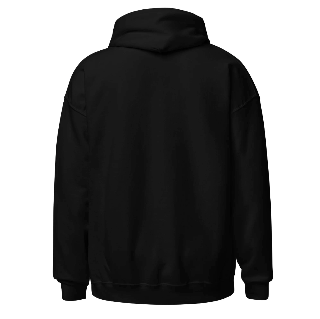 Handshake Embroidered Pullover Hoodie - Black π€